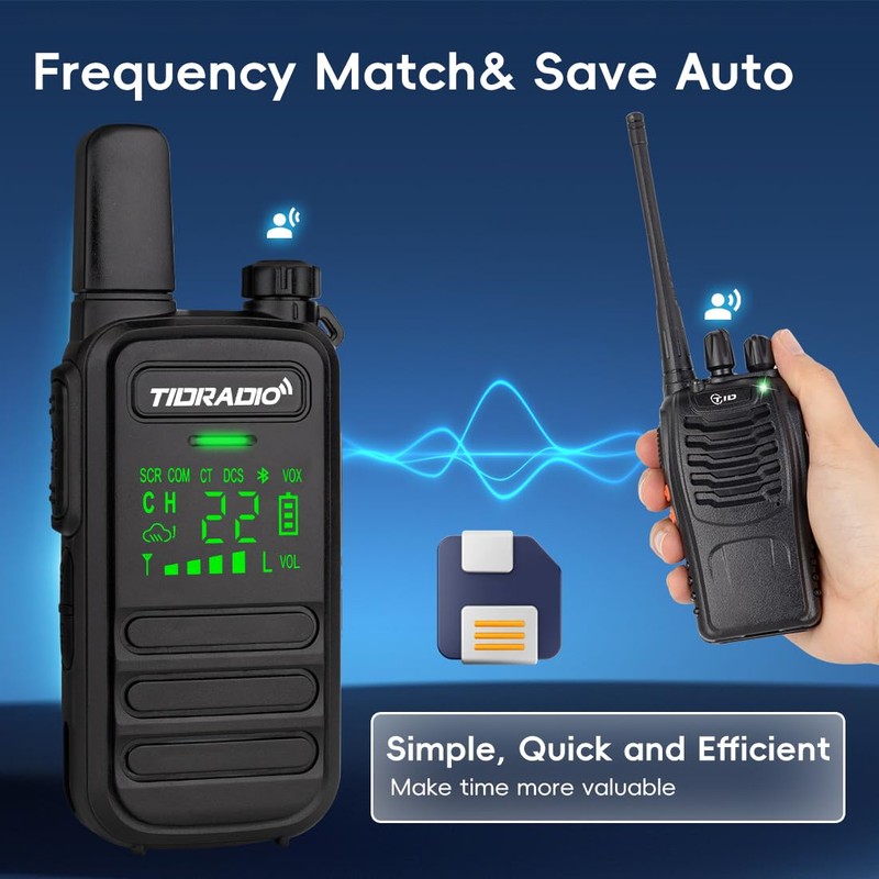TIDRADIO TD-M11 Walkie Talkies Waterproof IP67 Long Range FRS Two-Way