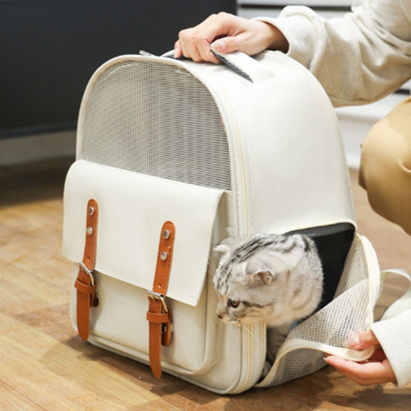 Pet Carrier Backpack Breatheable Mash Pet Carrying Bag Waterproof Portable