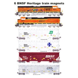 BNSF 25th Anniversary Hopper Train 6 magnets Andy Fletcher