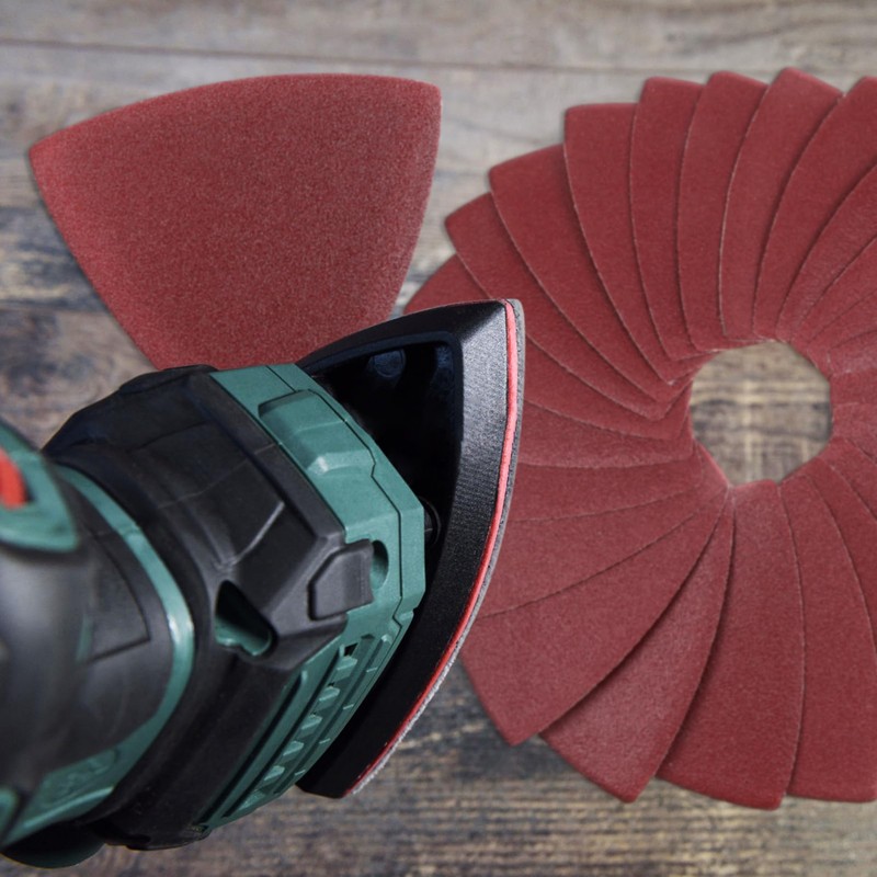 Mobestech 100Pcs Triangle Sanding Pads Sand Paper Sander Tools Sanding