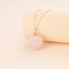COAI Women's Gemstone Heart Pendant, Copper Rose Quartz copper, Quartz