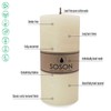 Simply Soson 3x4 inch Ivory Pillar Candles Set of 3,