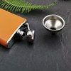 iSavage 3oz Orange Leather Wrapped Hip Flask with a Funnel