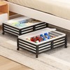 Under Bed Storage with Wheels-Large Bamboo Underbed storage Containers with