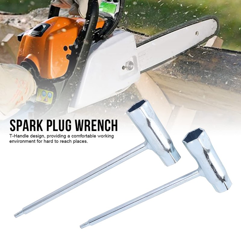 2Pcs Spark Plug Spanner Wrench, T27 Socket Spanner for Stihl