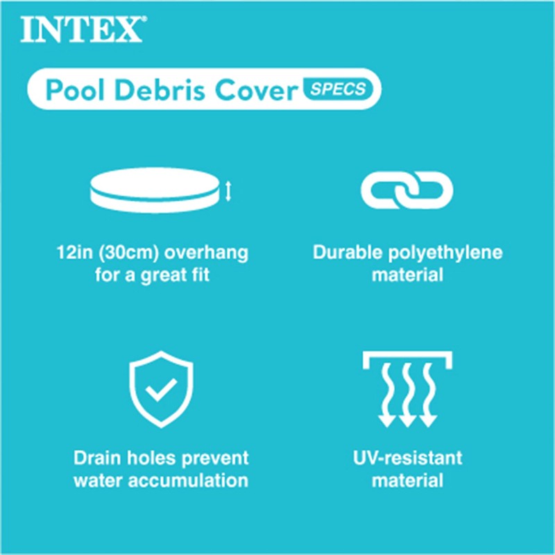 INTEX 28021E Pool Cover: For 10ft Round Easy Set Pools