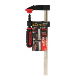 SK11 SFS-200 F-Type Clamp, Maximum Opening 7.9 inches (200 mm), Depth 2.0 inches (50 mm), Maximum Tightening Force 264.6 lbs (120 kg)