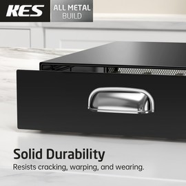 KES Adjustable Metal Coffee Pod Holder Drawer Fit All Pods Size, Heavy Duty Coffee Pod Organizer for Nespresso Vertuo, K-cup, Nespresso Origin Capsules, 40/52Pcs Capacity, Matte Black, KCPH502-BK