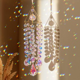 Figarge Kristall Hängende Suncatcher Wind Chime Premium Garten- und Fensterdekoration aus Hochwertigem Kristall, Elegantes Geschenk für Haus, Garten oder besondere Anlässe Dekoration