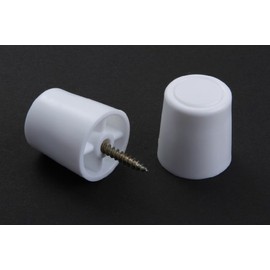 2 x Door Stoppers 27 mm White