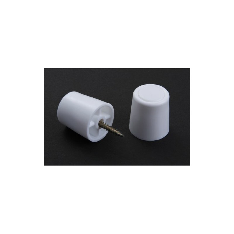 2 x Door Stoppers 27 mm White