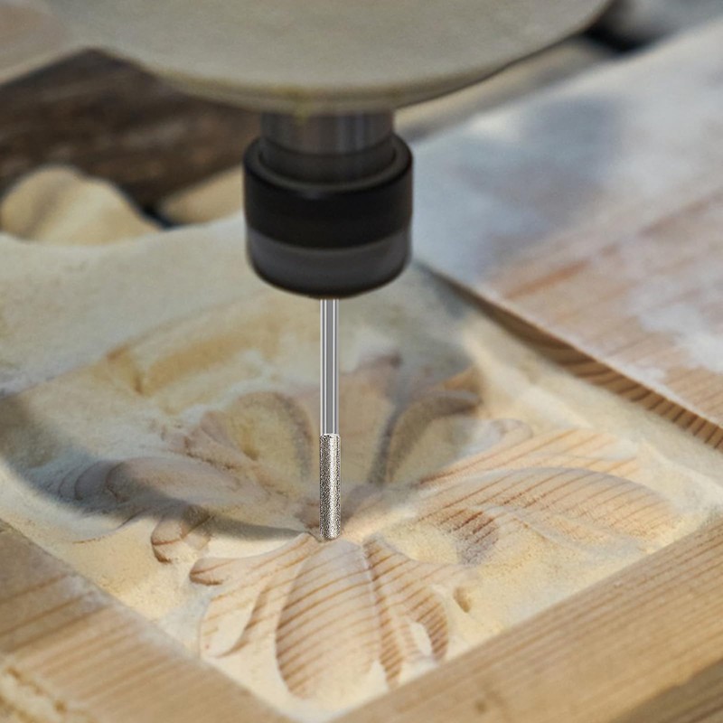 Long Stone Carving Set Diamond Burr Bits Compatible with Dremel,