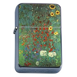 Gustav Klimt Garden Sunflowers Oil Lighter D-012