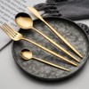 16 Stück Gold Besteck Set,Edelstahl goldenes Besteck set,Besteck Set 4