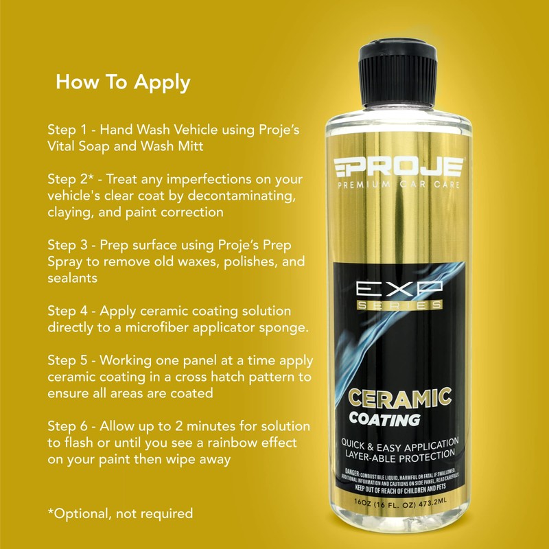 Proje Ceramic Coating - 12+ Month Durability - Easy to