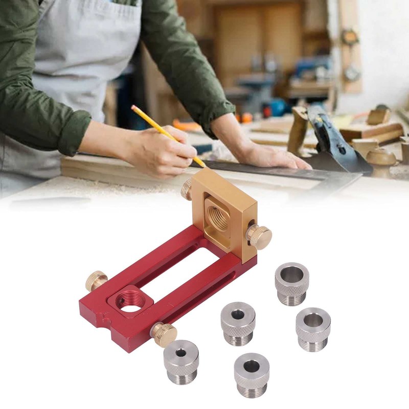 Drill Hole Guide Jig, 6Pcs Cross Flat Hole Puncher Drilling