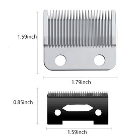 Anrom Professional Replacement Clippers Blades Flat-tooth Carbon Steel Ceramic Blades Powder Metallurgy Blades Set for Wahl Senior Clippers# 8591