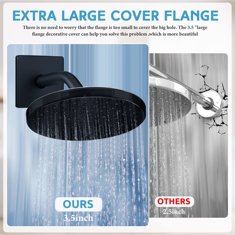 Lounsweer 3.5 Inch Shower Arm and Flange Wall Mount Replacement