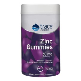 Trace Minerals Zinc 60 Gomitas Sabor Elderberry