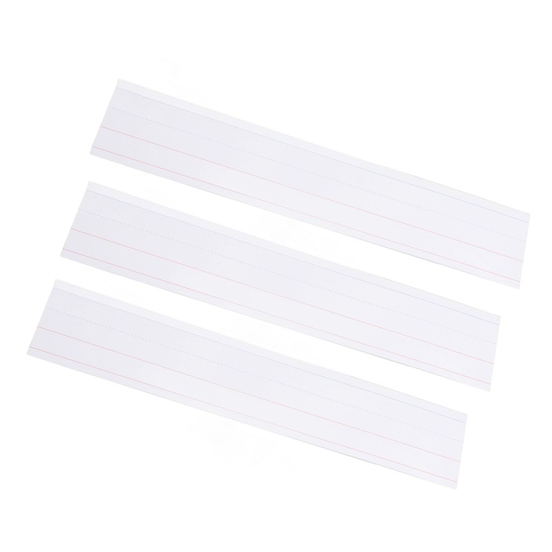 50pcs Dry Erase Sentence Strips Reusable White Lined Writing Sentence