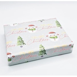 2 Sheets Baby's 1st Christmas Cute Girl Boy Unisex Christmas Tree And Snowman Silver Wrapping Paper New Baby First Xmas Giftwrap (PA)