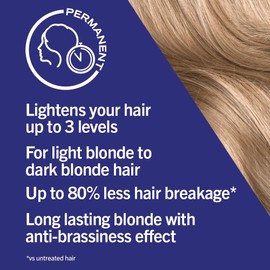 Schwarzkopf LIVE Intense Colour Honey Blonde Permanent Hair Dye B16, Long Lasting Blonde Hair Colour for Up to 80% Less Hair Breakage, Hair Lightener with anti-brassiness effect