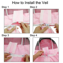 Luwint Ventilated Beekeeping Jacket - Fashion Polycotton Beekeeper Jacket Beekeeper Suit with Fencing Veil Hood for Men Women (Pink)