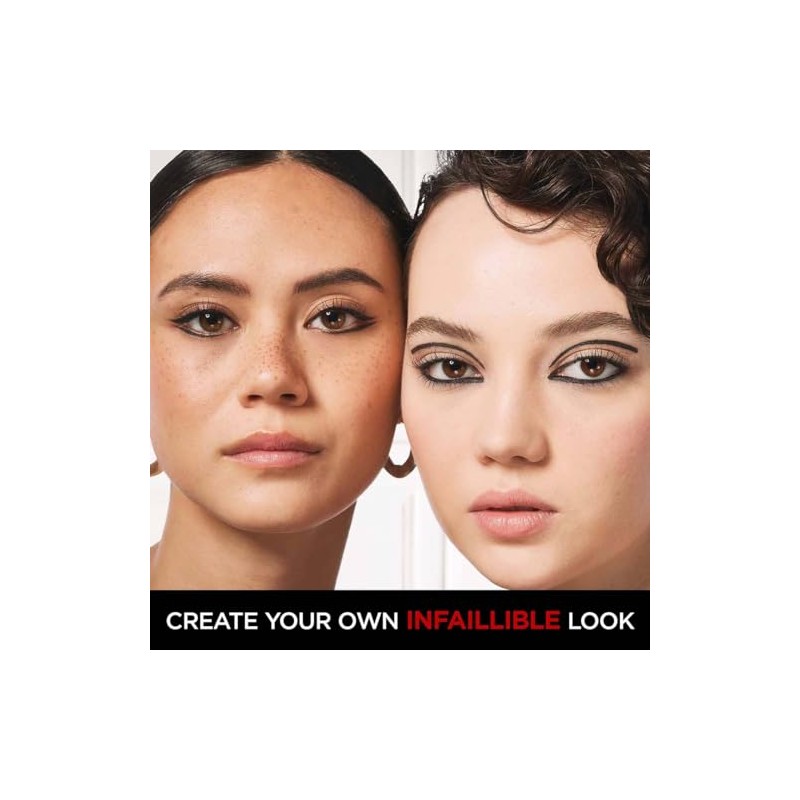 L'Oreal Paris, Delineador De Ojos, Infallible Micro Fine Brush Liner,