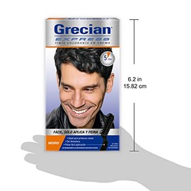 Grecian Express Tinte Colorante Para Hombre En Crema, Sin Amoníaco, Color Negro, Fácil Aplicación, 80 g