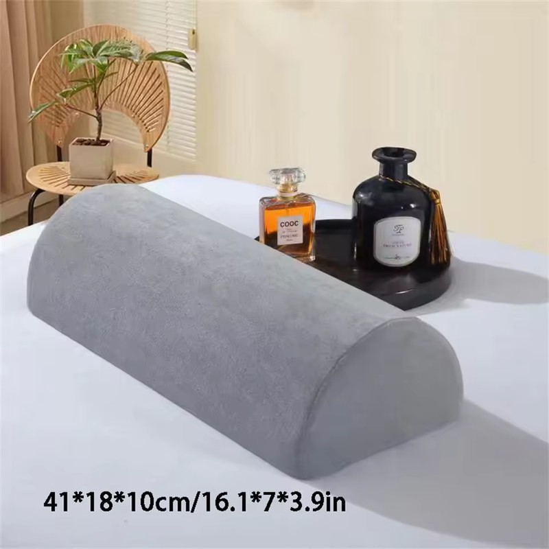 Half-Moon Memory Foam Bolster Pillow for Knee, Ankle, Back &