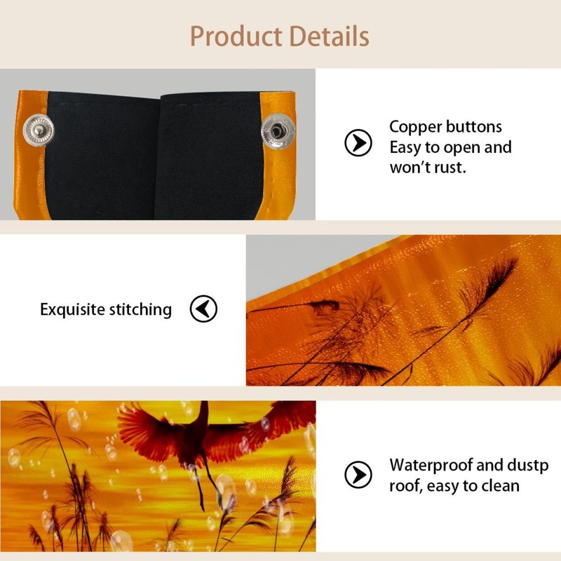 2 Pack Tissue Box Cover Holder, Flying Birds Sunset Rectangle