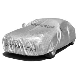 ENEW Waterproof Car Cover for Large Sedan (209-218 inch), Universal Fit with Zipper Cotton, All-Weather UV, Snow, and Wind Protection, Ultimate Body & Mirror Protection, Dustproof