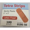 One Case of Tetra Strips Adhesive Bandages, Plastic, 1" x