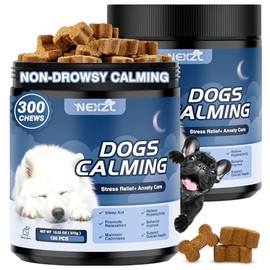 Calming Chews for Dogs 300 Count Dog Anxiety Chews Stress Relief Sleep Treats for All Dogs-Fireworks Thunder Barking Separation Vet Approved
