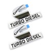 2Pc Compatible with Cummin Turbo Emblem 3D Badge High Output