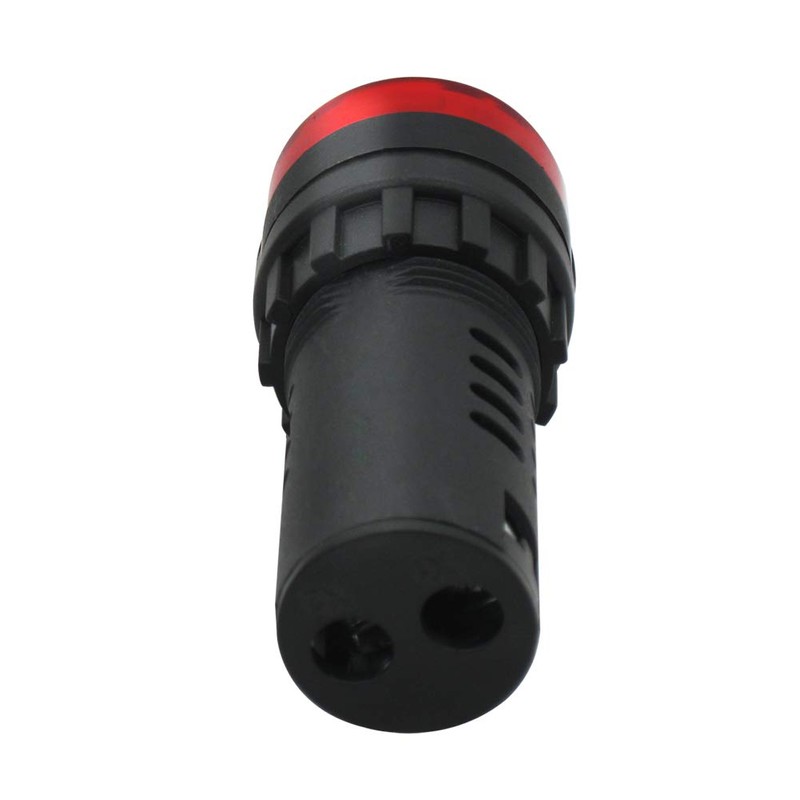 mxuteuk 2Pcs 22mm AC/DC 24V Red LED Buzzer Flash Alarm