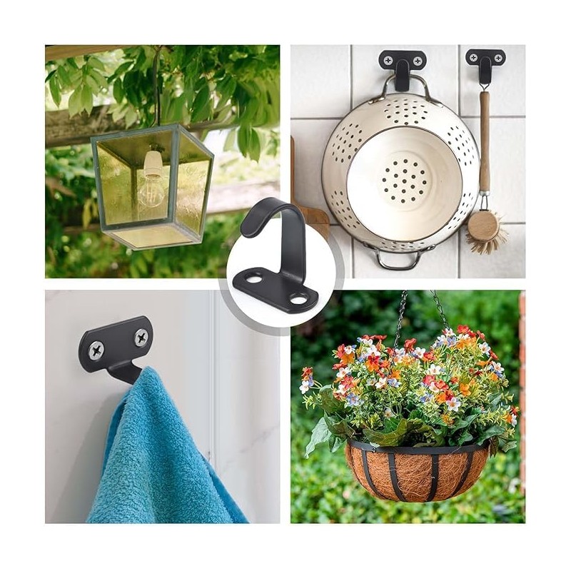 Screw Mount Ceiling Hooks Stainless Steel Under-Shelf Towel Hook Heavy