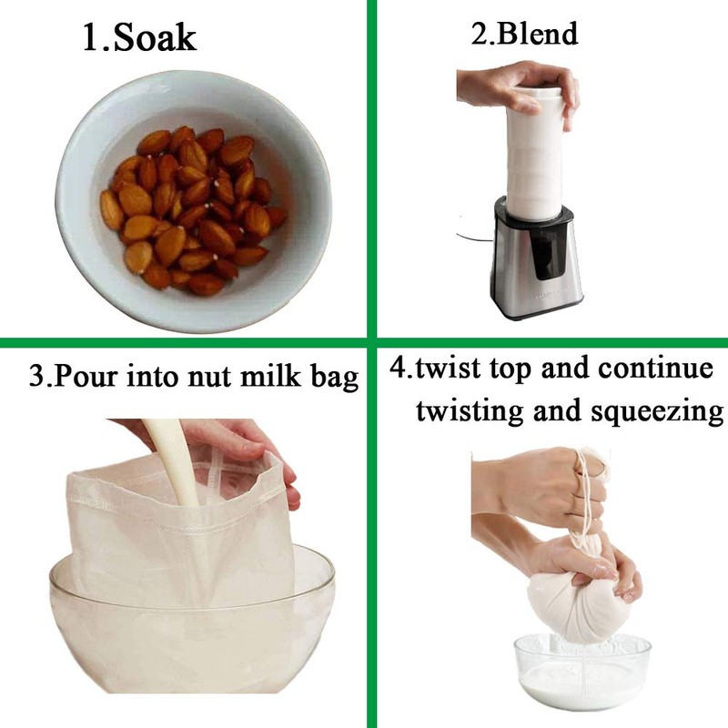 Carrollar Nut Milk Bag, Pro Quality Multiple Usage Reusable Food