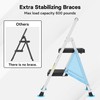 BONTEC 2-Step Ladder, Folding Step Stool, 600lbs Max Load Capacity,