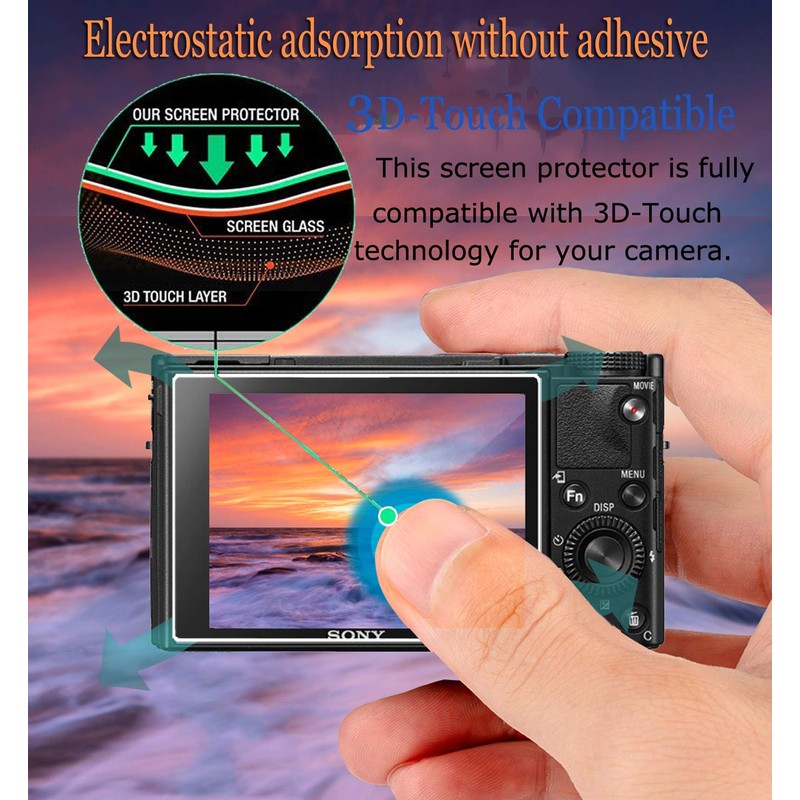 Glass Screen Protector Compatible for Canon EOS R5 R5 C