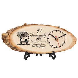 1 Year Anniversary Wedding Gifts for Husband, DIY Wooden Clock