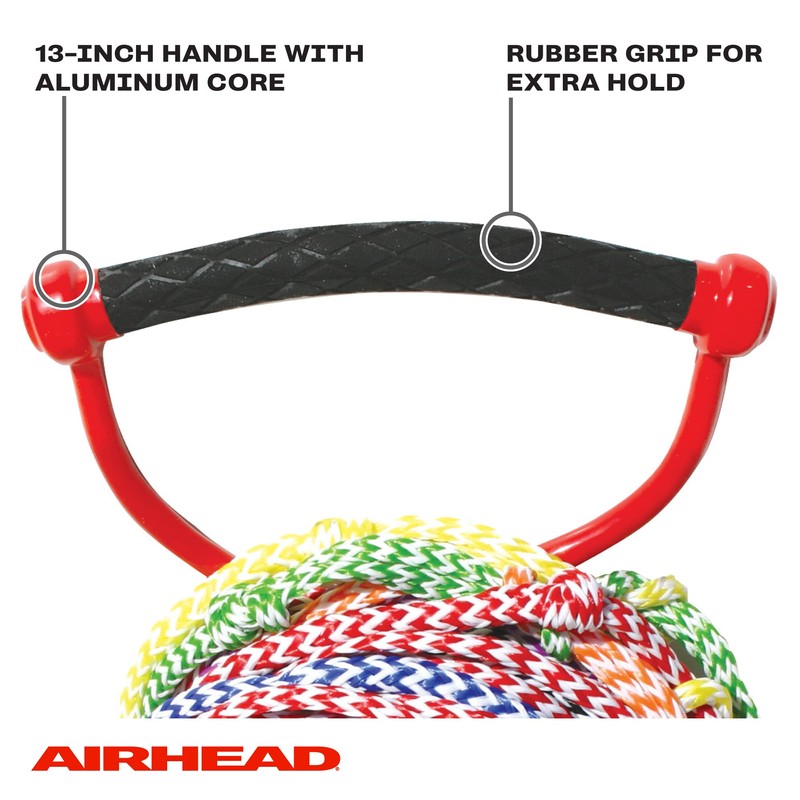 Airhead Water Ski Rope with Radius Handle, 8 Section for