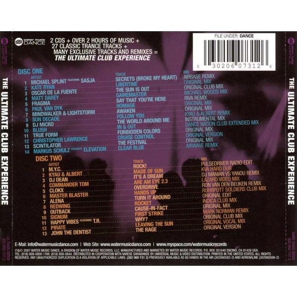 VARIOUS ARTISTS - THE ULTIMATE CLUB EXPERIENCE NEW CD