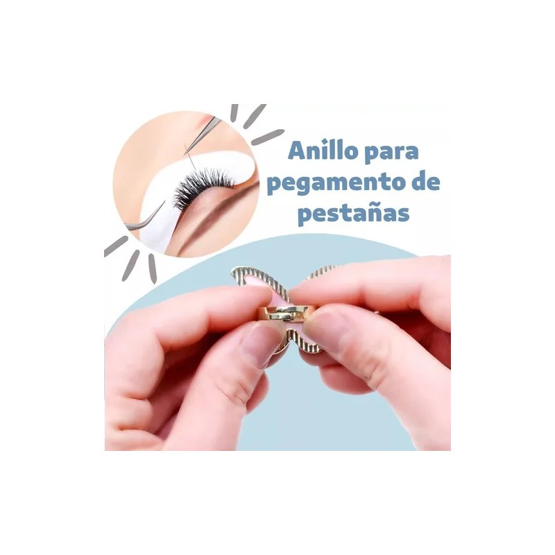 Anillos Pegamento Extensin De Pestaas Piedra Jade 3pz Full Modelos