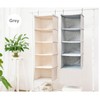 BOMEI PACK Grey Hanging Wardrobe Closet Organizer Shelves with 4