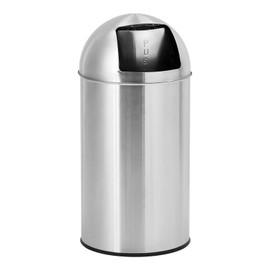 Garvee 18 Gallon/70 L Round Commercial Trash Can, Fingerprint-Proof Stainless Steel Tall Garbage Can with Push Lid, Heavy Duty Waste Bin with Removable Inner Bucket for Outdoor, Commercial Use