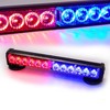 LE-JX Blue/Red Wireless Traffic Advisor Emergency Lights Bar Beacon Led