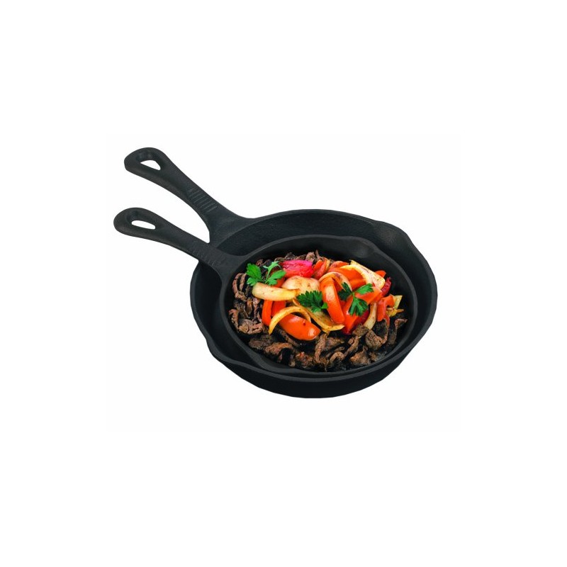 Heuck Pre-Seasoned Cast Iron Cookware 2-Piece Skillet Set