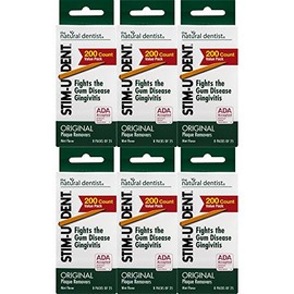 The Natural Dentist Stim-U-Dent Original Plaque Removers, Wooden Plaque Removers, Mint-Flavored, Fights the Gum Disease Gingivitis. 200 Count (Pack
