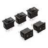 Heschen Black Rectangle Rocker Switch ON-OFF SPST 2 Position 3